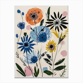 Painted Florals Nigella 4 Canvas Print