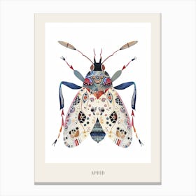 Colourful Insect Illustration Aphid 12 Poster Canvas Print