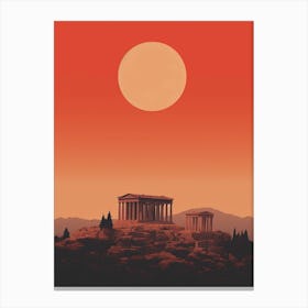 Sunset Athens Canvas Print