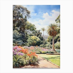 Royal Botanical Gardens Sydney Australia Watercolour  2 Canvas Print