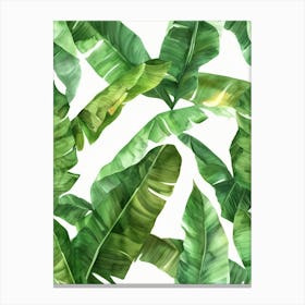 Watercolor Tropical Leaves 18 Canvas Print