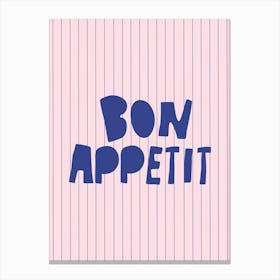 Bon Appetit Stripes Poster Canvas Print