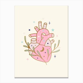 Heart With Foliage Canvas Print