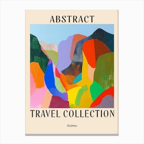 Abstract Travel Collection Poster Andorra 5 Canvas Print