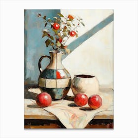 Oil Painting Of Still Life With Pitcher Canvas Print