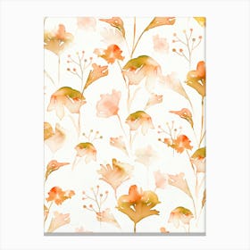 Peach Flowers Canvas Print