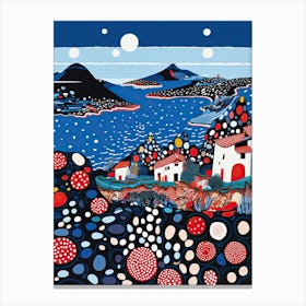 Alghero, Italy, Illustration In The Style Of Pop Art 3 Canvas Print