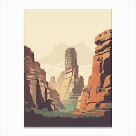 Greme National Park Art Deco 2 Canvas Print