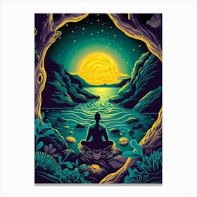 Meditation In The Forest Canvas Print