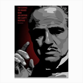 Vito Corleone Godfather Quote Canvas Print