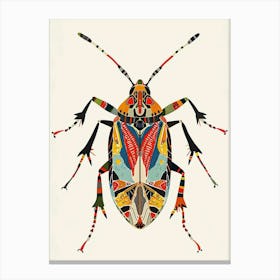 Colourful Insect Illustration Boxelder Bug 3 Canvas Print