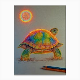 Rainbow Tortoise Canvas Print