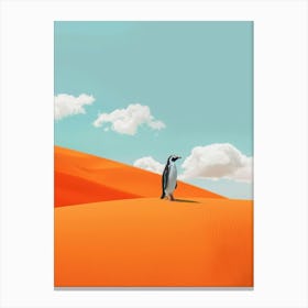 Penguin In The Desert 4 Canvas Print