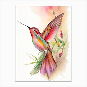 Allen S Hummingbird Cute Neon 1 Canvas Print