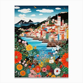 Lerici, Italy, Illustration In The Style Of Pop Art 3 Canvas Print