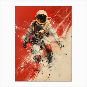 Beautiful Retro Astronaut 12 Canvas Print