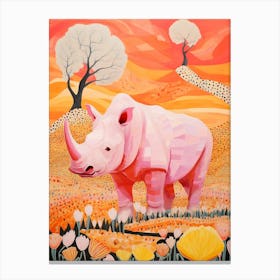 Rhino In The Wild 2 Canvas Print