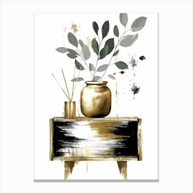 Gold Vase Canvas Print