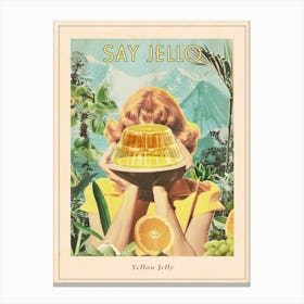 Yellow Jelly Retro Collage 3 Poster Canvas Print