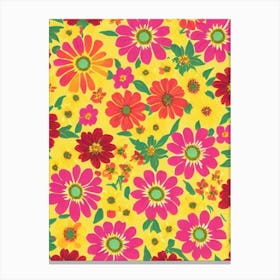 Rudbeckia Floral Print Warm Tones 1 Flower Canvas Print