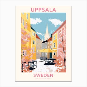 Uppsala, Sweden, Flat Pastels Tones Illustration 1 Poster Canvas Print