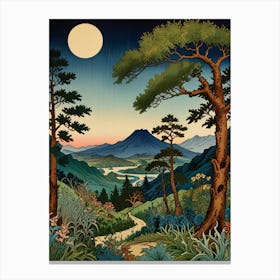 William Morris Moonlight In The Mountains 1 Canvas Print