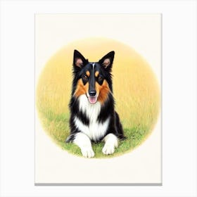 Collie Illustration dog Canvas Print