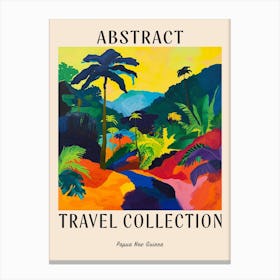 Abstract Travel Collection Poster Papua New Guinea 2 Canvas Print