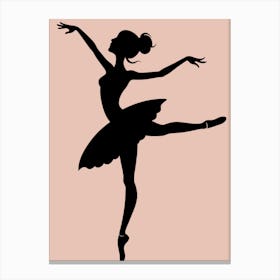 Ballerina Silhouette Canvas Print