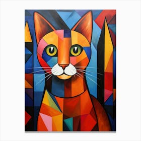Cat Abstract Pop Art 6 Canvas Print