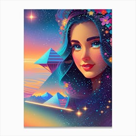 Psychedelic Girl 2 Canvas Print
