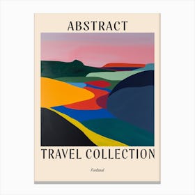 Abstract Travel Collection Poster Finland 1 Canvas Print