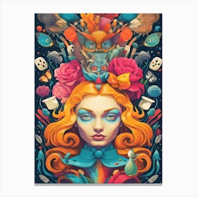 Alice In Wonderland Trippy 2 Canvas Print