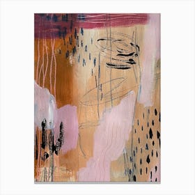 Abstract Painting Pink Canvas Print