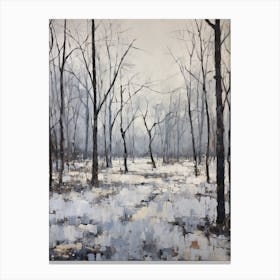 Winter City Park Painting Forest Park St Louis 1 Canvas Print