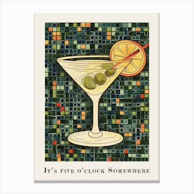 It S Five O Clock Somewhere Tile Poster 1 Canvas Print