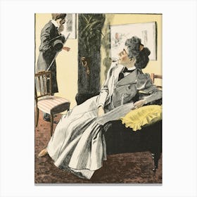 Woman In A Suit Canvas Print