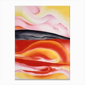 Georgia O'Keeffe - Red, Yollow And Black Streak Canvas Print