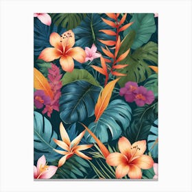 Tropical Seamless Pattern Canvas Print