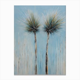 Blue Grasstrees Australian native plants painting Canvas Print