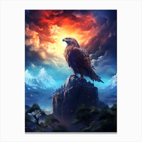 Eagle In The Sky Canvas Print