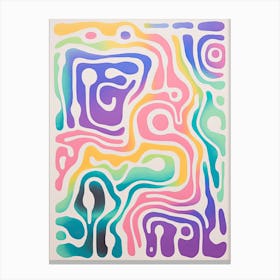 Abstract Landscape Risograph Style 4 Canvas Print