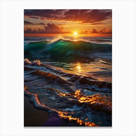 Sunset At The Beach 57 Canvas Print