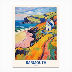 Barmouth Wales 9 Uk Travel Poster Canvas Print