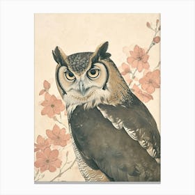 Philipine Eagle Owl Japanese Painting 1 Canvas Print