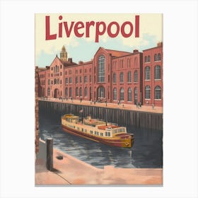 Aihrgdesign A Classic 1960s Travel Poster For Liverpool 5 Canvas Print