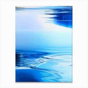 Reflections On Water Waterscape Marble Acrylic Painting 1 Canvas Print