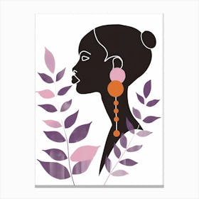 African Woman With Earrings 13 Canvas Print