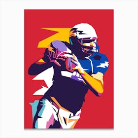 American Football Pop Art Canvas Print