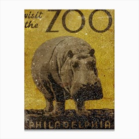 Vintage Travel Poster ― Visit The Zoo Philadelphia Canvas Print